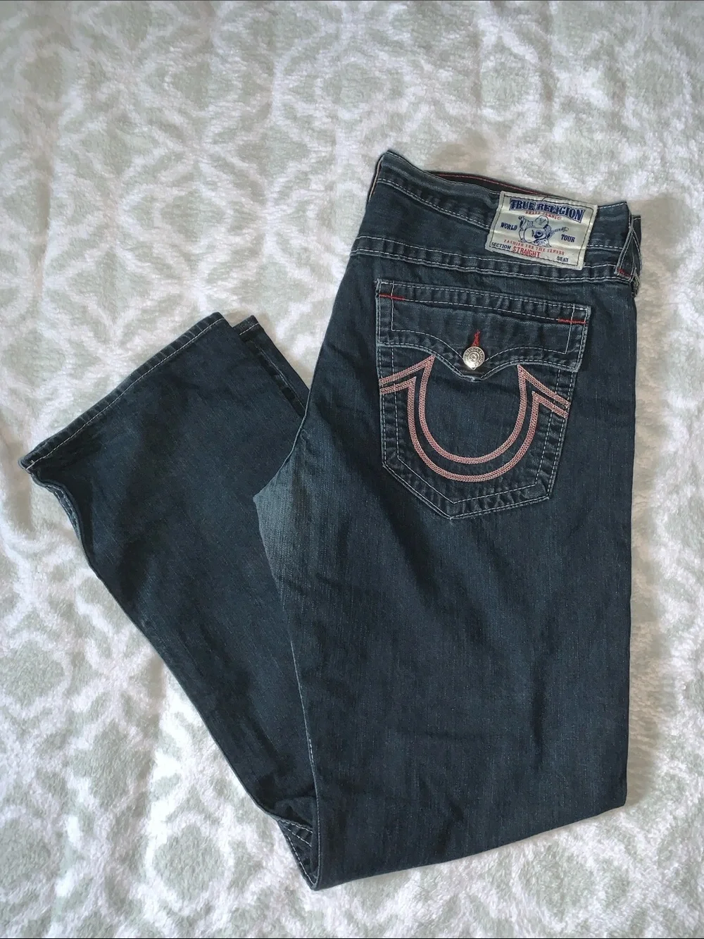 True Religion Men's Indigo Straight Jeans